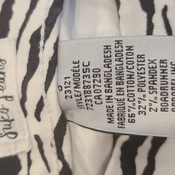 NWT Suko zebra capri Jeans 21" tummy tuckers - Picture 6 of 8